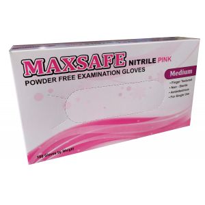 REK-03031 RĘKAWICE MAXSAFE NITRYLOWE PINK 100SZT M